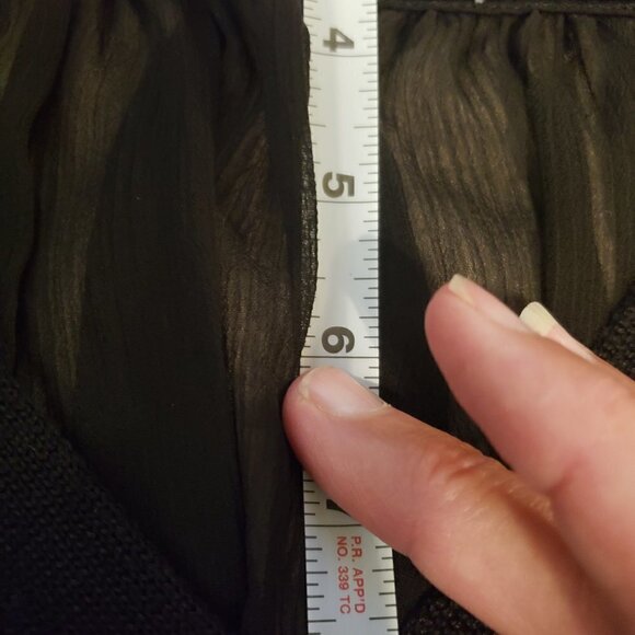 MADISON Black Cardigan Sweater with Sheer back - Picture 5 of 12